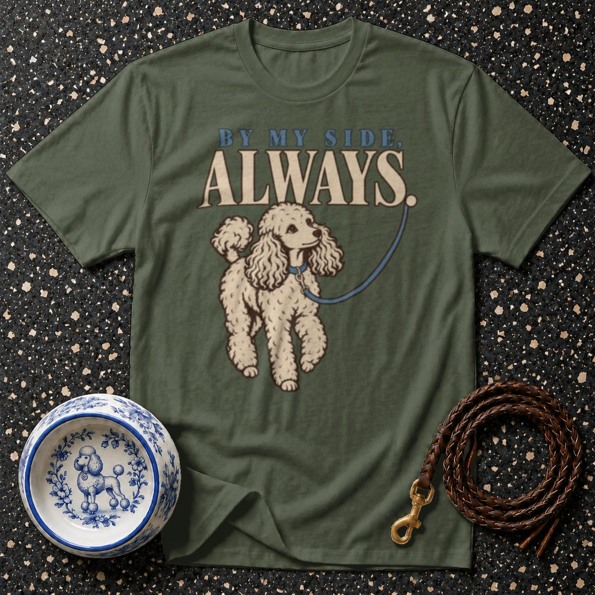 T-shirt By My Side Poodle T-Shirt Poodle Graphic T-Shirt | Vintage Dog Lover Tee