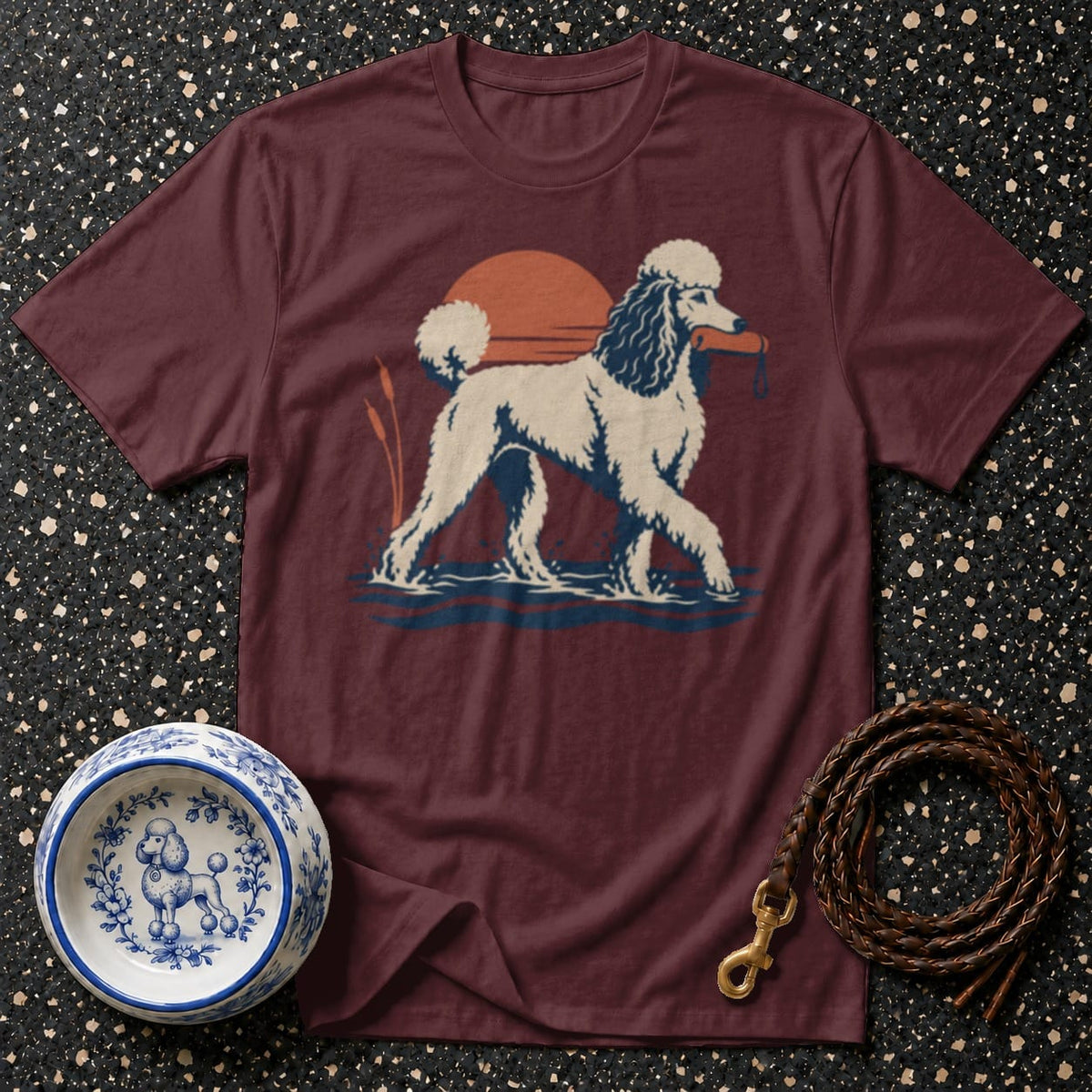 T-shirt Retro Poodle Retriever T-Shirt Vintage Poodle T-Shirt | Retro Dog Graphic Tee