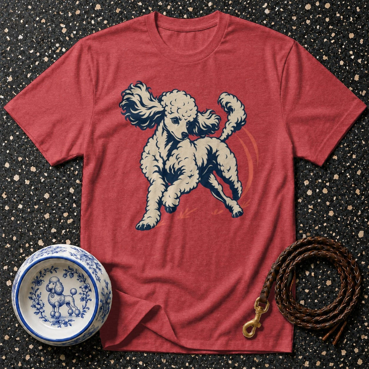 T-shirt Vintage Playful Poodle T-Shirt Vintage Poodle T-Shirt | Retro Dog Lover Apparel