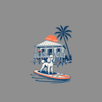 T-shirt Paradise Poodle Paddleboard T-Shirt Poodle Paddleboard T-Shirt | Premium Dog Apparel