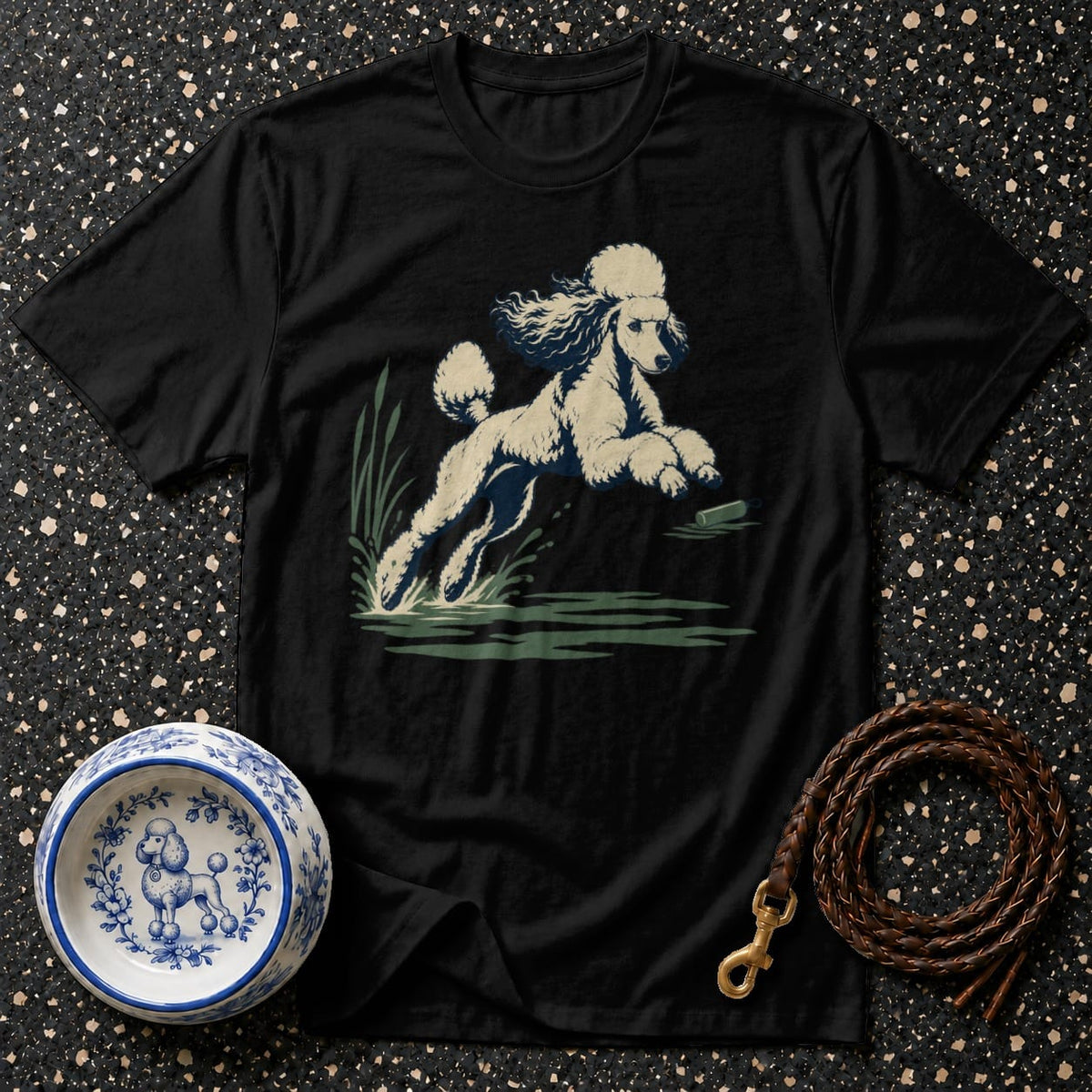 T-shirt Vintage Water Retriever Poodle T-Shirt Vintage Poodle T-Shirt | Retro Dog Graphic Tee