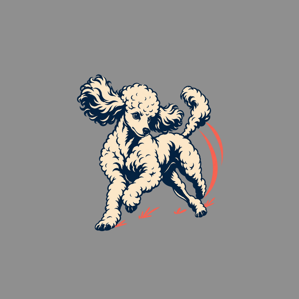 T-shirt Vintage Playful Poodle T-Shirt Vintage Poodle T-Shirt | Retro Dog Lover Apparel