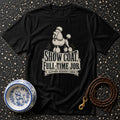 Black t-shirt with poodle graphic and text "SHOW COAT. FULL-TIME JOB."