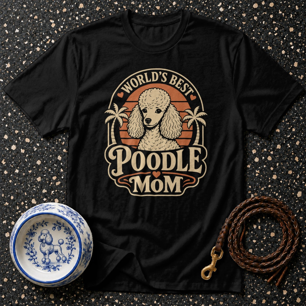 Black t-shirt with "World