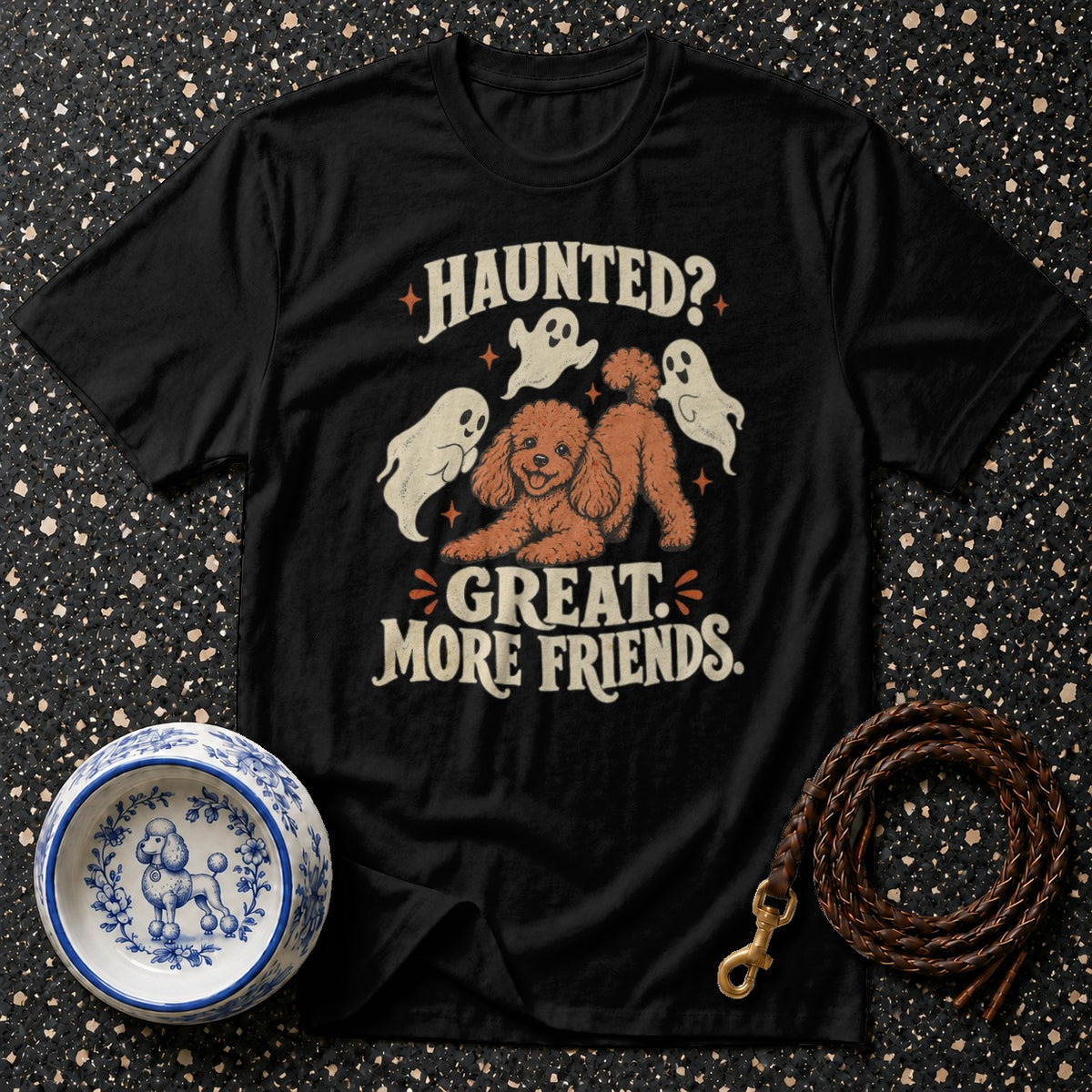Haunted Poodle Friends T-Shirt