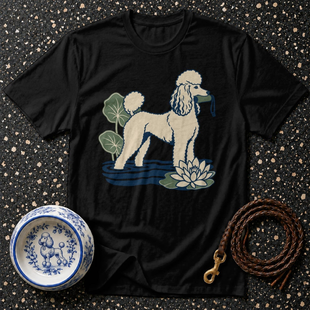 T-shirt Vintage Water Poodle T-Shirt Poodle Zen T-Shirt | Premium Dog Apparel