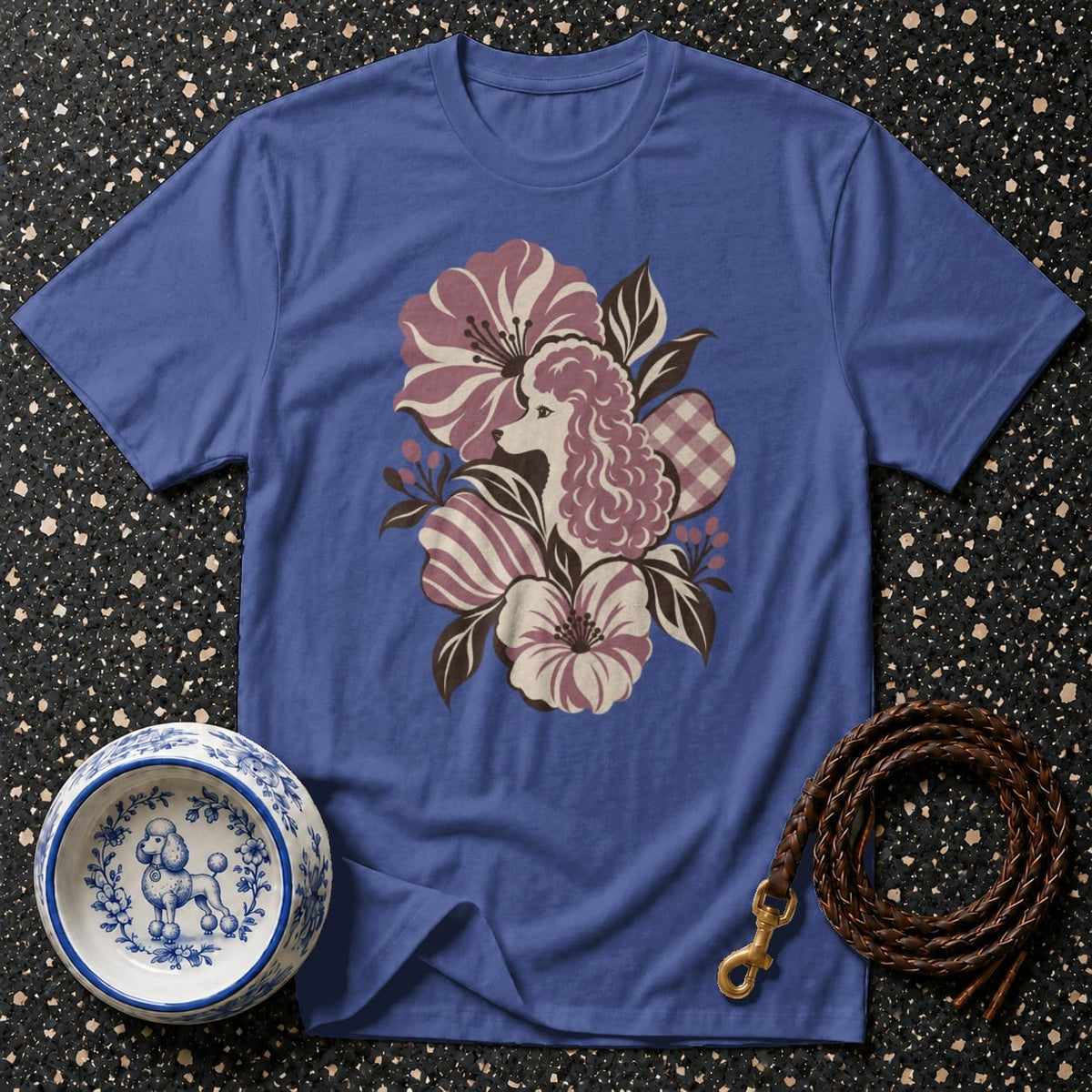 T-shirt Vintage Floral Poodle T-Shirt Poodle Floral T-Shirt | Premium Dog Lover Apparel
