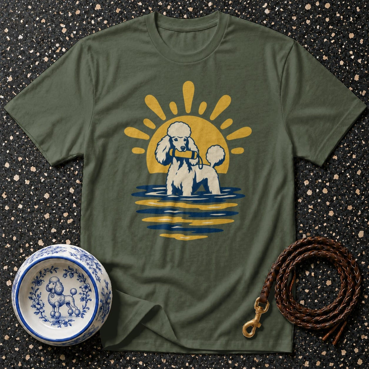 T-shirt Golden Hour Poodle T-Shirt Poodle Sunset T-Shirt | Cool Dog Apparel