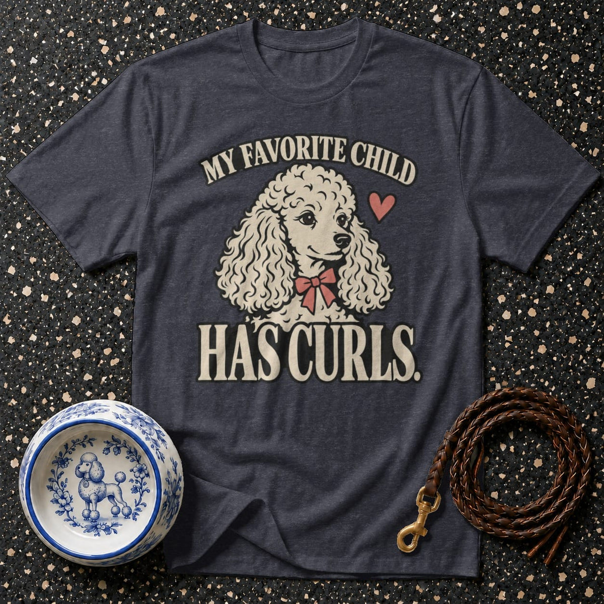 T-shirt Favorite Child Poodle T-Shirt My Favorite Child Has Curls Poodle T-Shirt | Dog Lover Appar