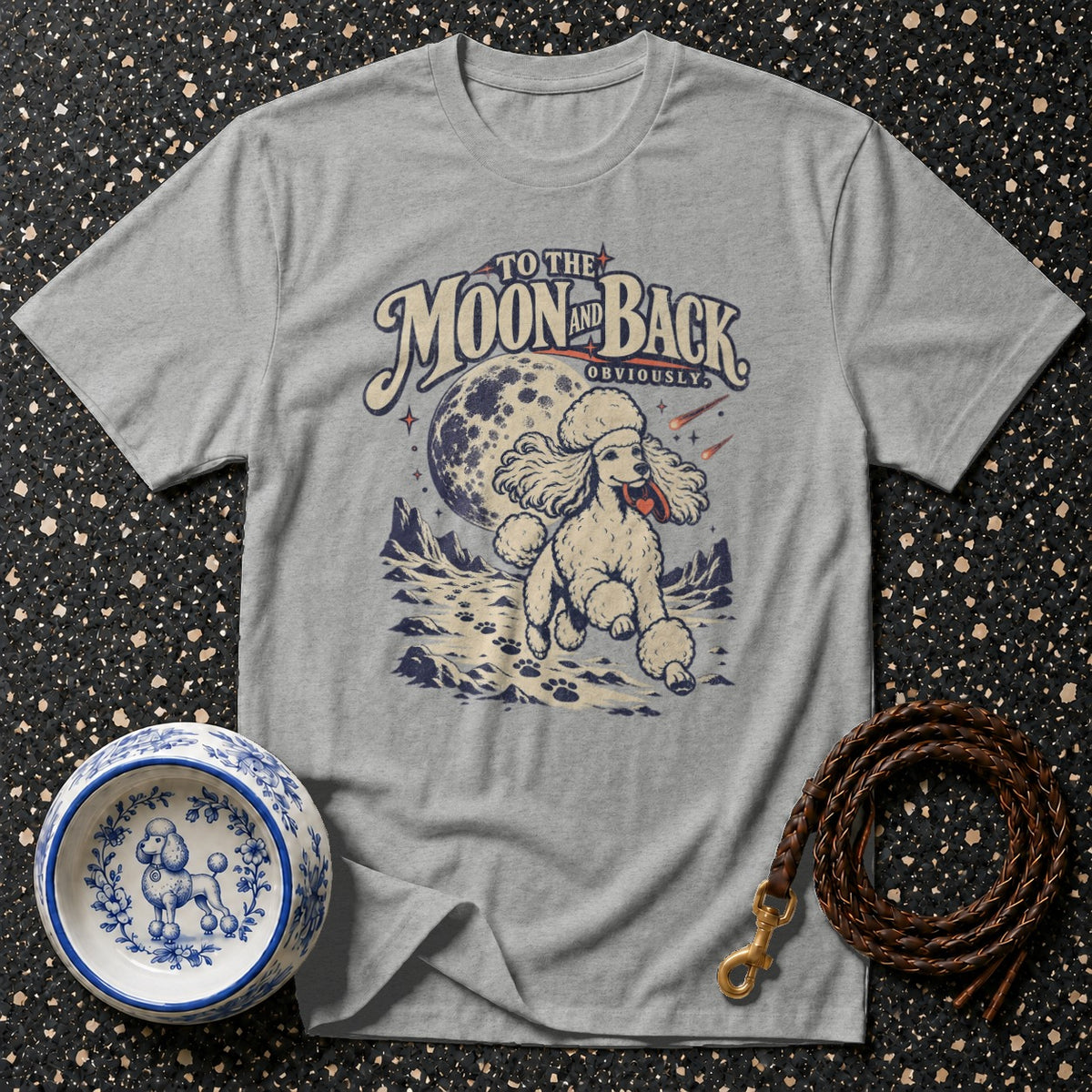 Moon And Back Poodle T-Shirt