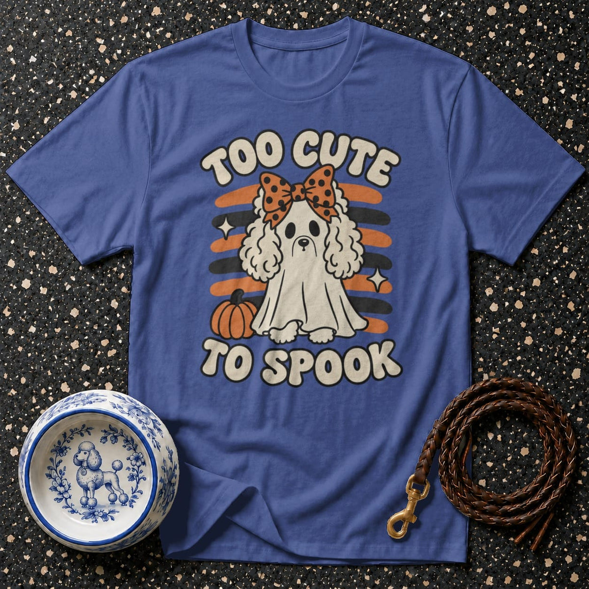 T-shirt Too Cute To Spook Poodle T-Shirt Too Cute To Spook Dog Ghost T-Shirt | Premium Apparel