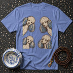 T-shirt Vintage Poodle Graphic T-Shirt Poodle Portrait T-Shirt | Adorable Dog Apparel