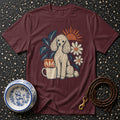 T-shirt Retro Poodle Morning T-Shirt Retro Poodle T-Shirt | Vintage Floral Dog Tee