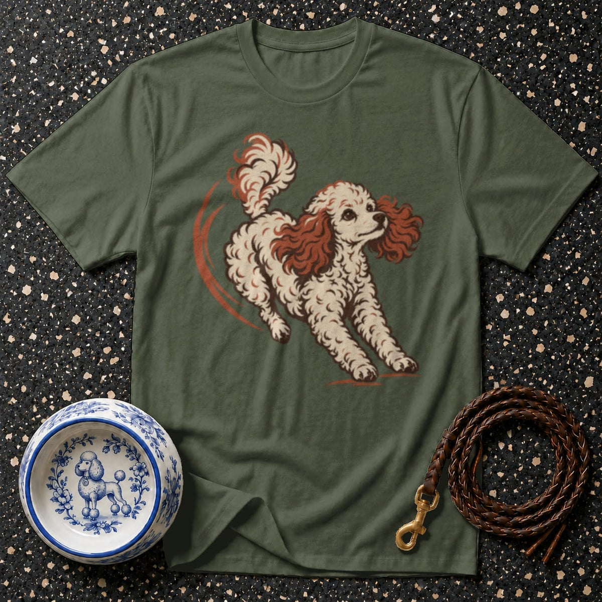 T-shirt Playful Miniature Poodle T-Shirt Poodle Graphic T-Shirt | Premium Dog Apparel