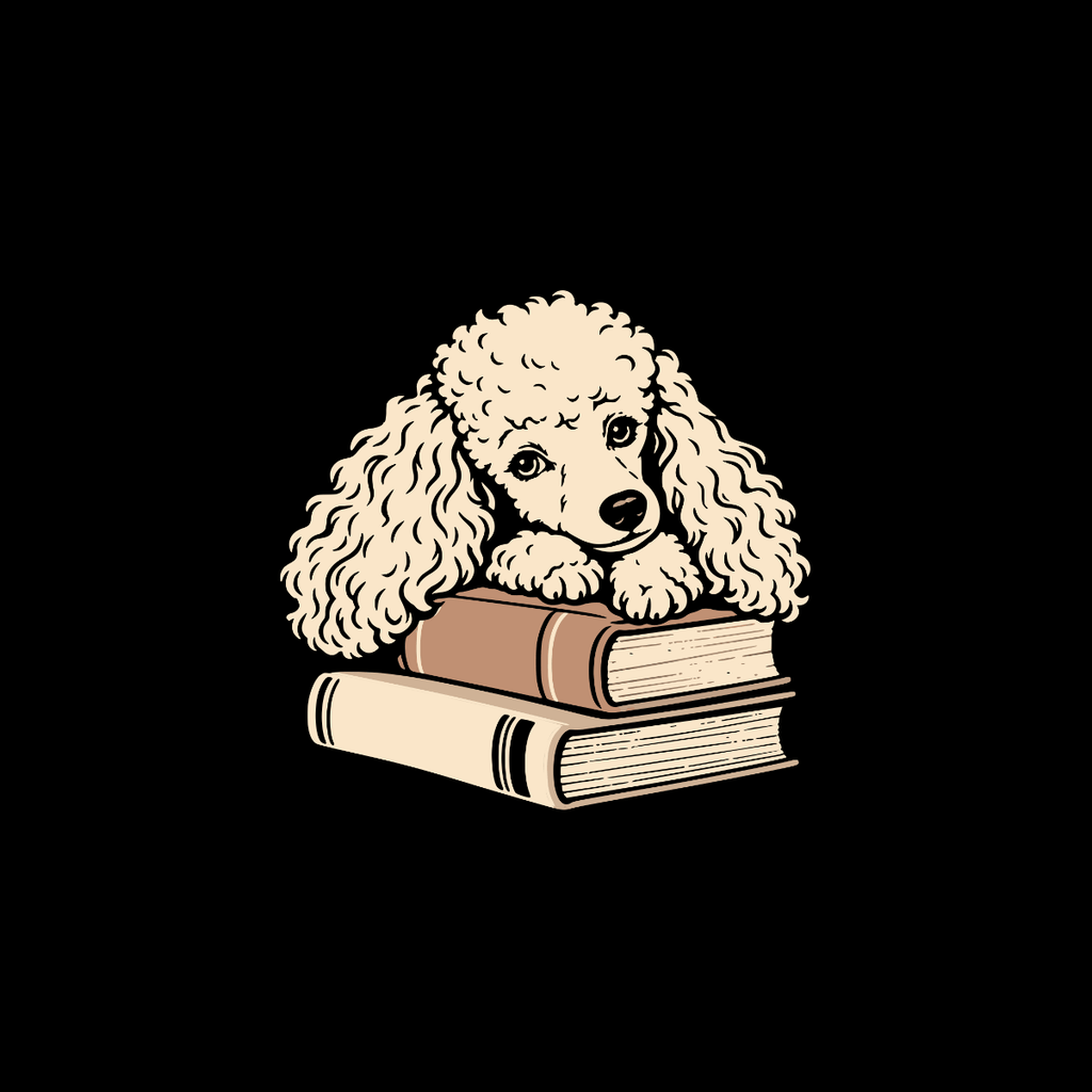 T-shirt Bookish Poodle T-Shirt Poodle Reading Books T-Shirt | Premium Dog Lover Apparel