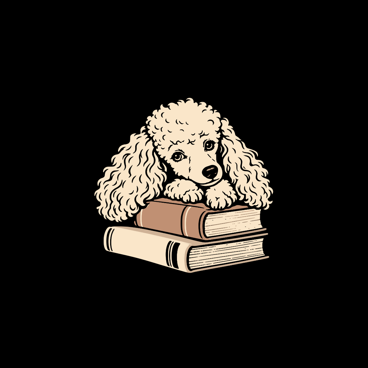 T-shirt Bookish Poodle T-Shirt Poodle Reading Books T-Shirt | Premium Dog Lover Apparel
