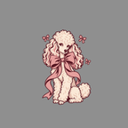T-shirt Vintage Coquette Bow Poodle T-Shirt Poodle with Bow T-Shirt | Premium Dog Apparel