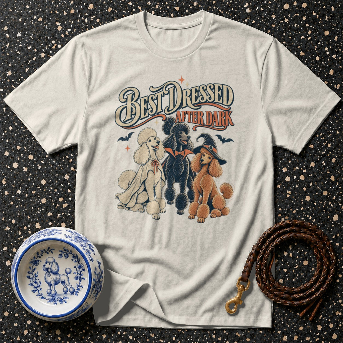 Best Dressed After Dark Poodle T-Shirt