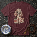T-shirt Chic Coffee Poodle T-Shirt Cool Poodle with Coffee T-Shirt | Canine Style