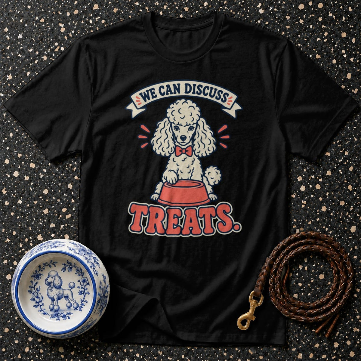 T-shirt Let's Discuss Treats Poodle T-Shirt Poodle Treats T-Shirt | Premium Pet Apparel