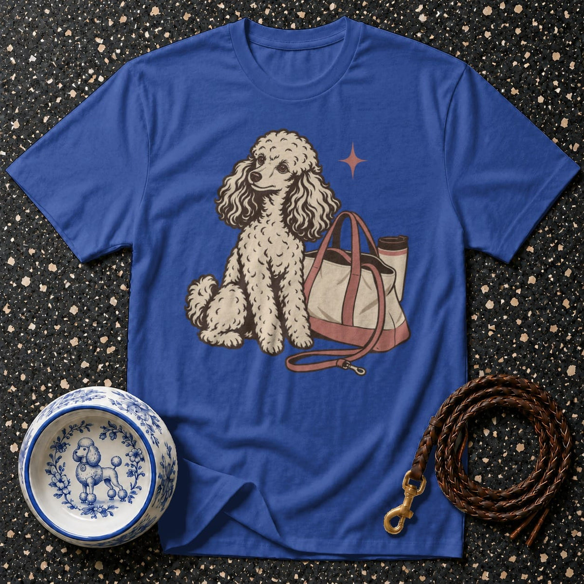 T-shirt Chic Poodle Outing T-Shirt Poodle Lover T-Shirt | Adorable Dog Graphic Tee