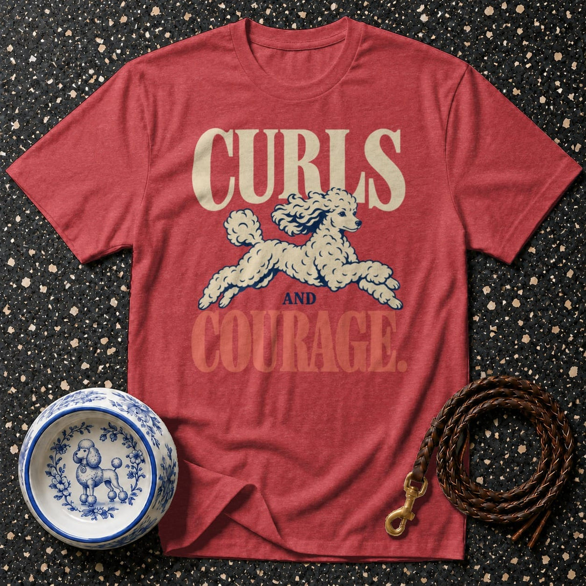 T-shirt Curls and Courage Poodle T-Shirt Curls and Courage Poodle T-Shirt | Premium Dog Apparel