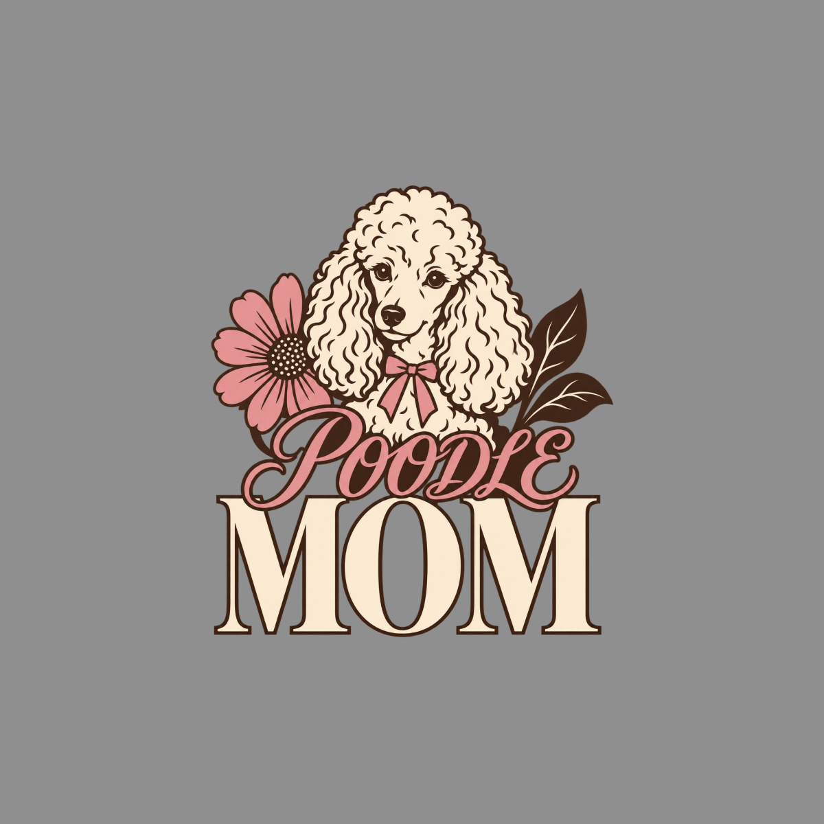 T-shirt Vintage Floral Poodle Mom T-Shirt Poodle Mom T-Shirt | Dog Lover Apparel