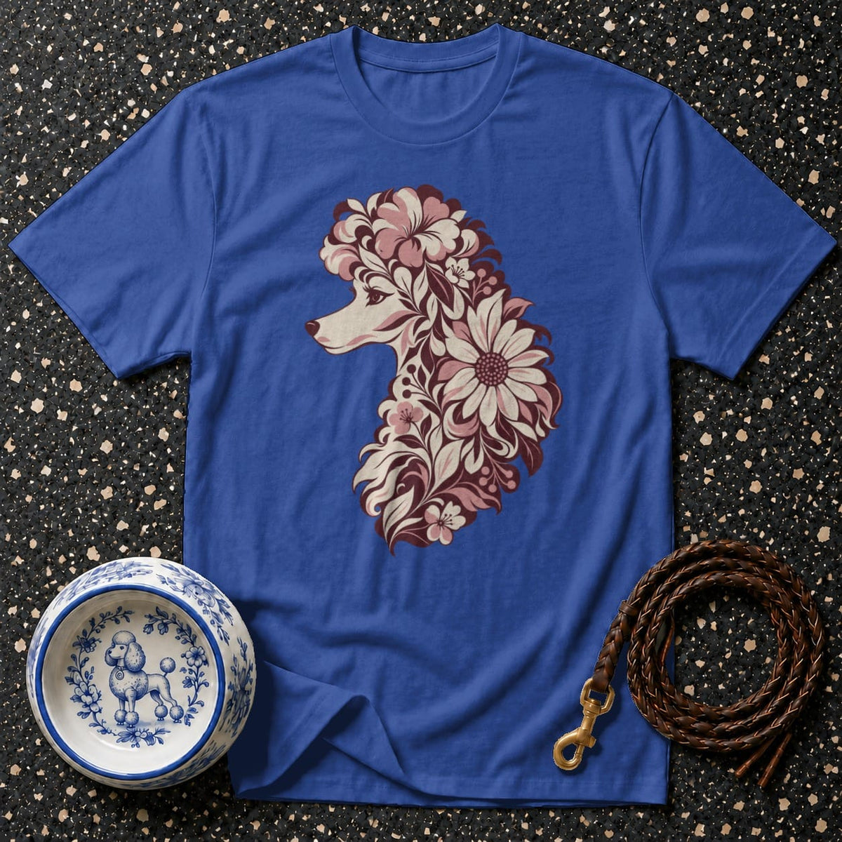 T-shirt Botanical Floral Poodle T-Shirt Floral Poodle T-Shirt | Premium Dog Apparel
