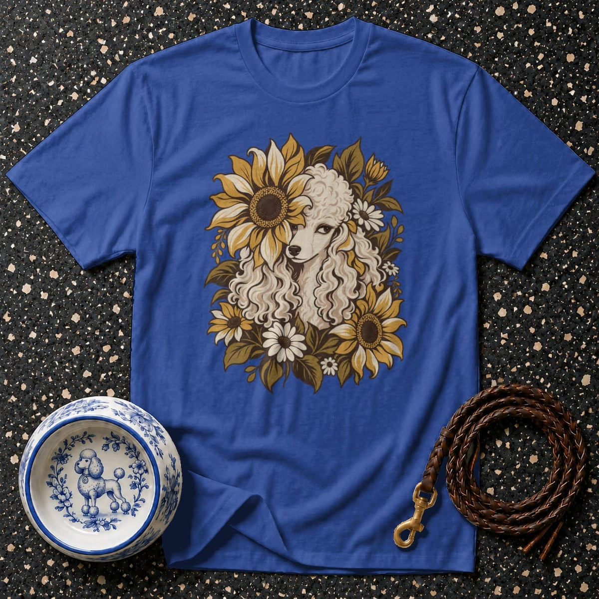 T-shirt Sunflower Poodle Bloom T-Shirt Poodle Sunflower T-Shirt | Premium Dog Apparel