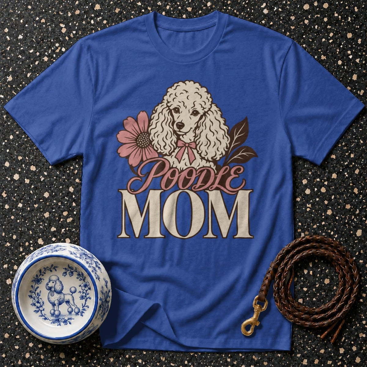 T-shirt Vintage Floral Poodle Mom T-Shirt Poodle Mom T-Shirt | Dog Lover Apparel