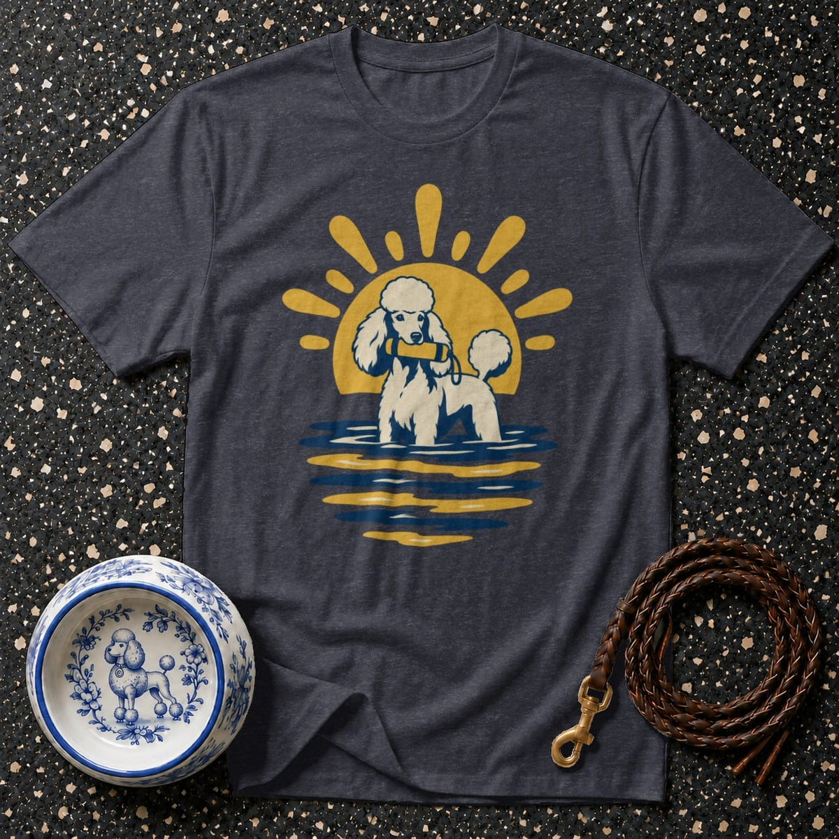 T-shirt Golden Hour Poodle T-Shirt Poodle Sunset T-Shirt | Cool Dog Apparel
