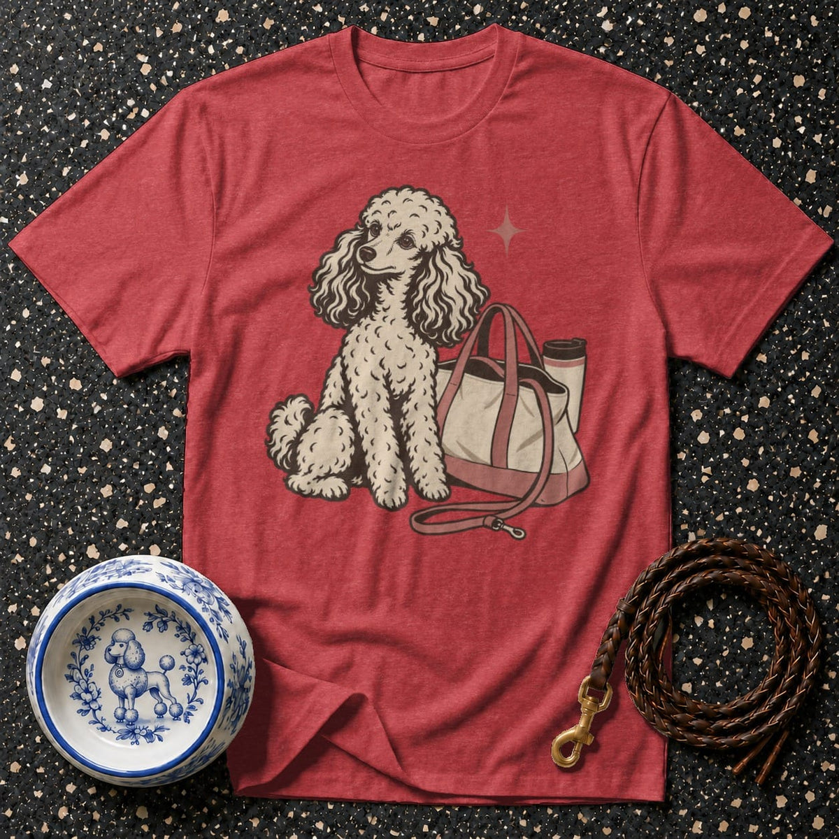 T-shirt Chic Poodle Outing T-Shirt Poodle Lover T-Shirt | Adorable Dog Graphic Tee