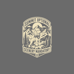 Poodle Adventure Emblem T-Shirt Summit Optional Scenery Mandatory Poodle T-Shirt