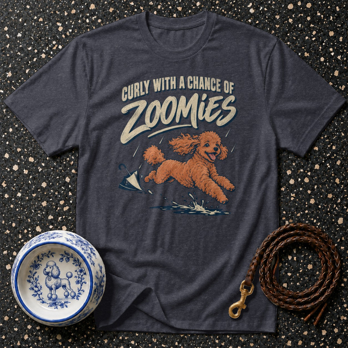 Curly Poodle Zoomies T-Shirt