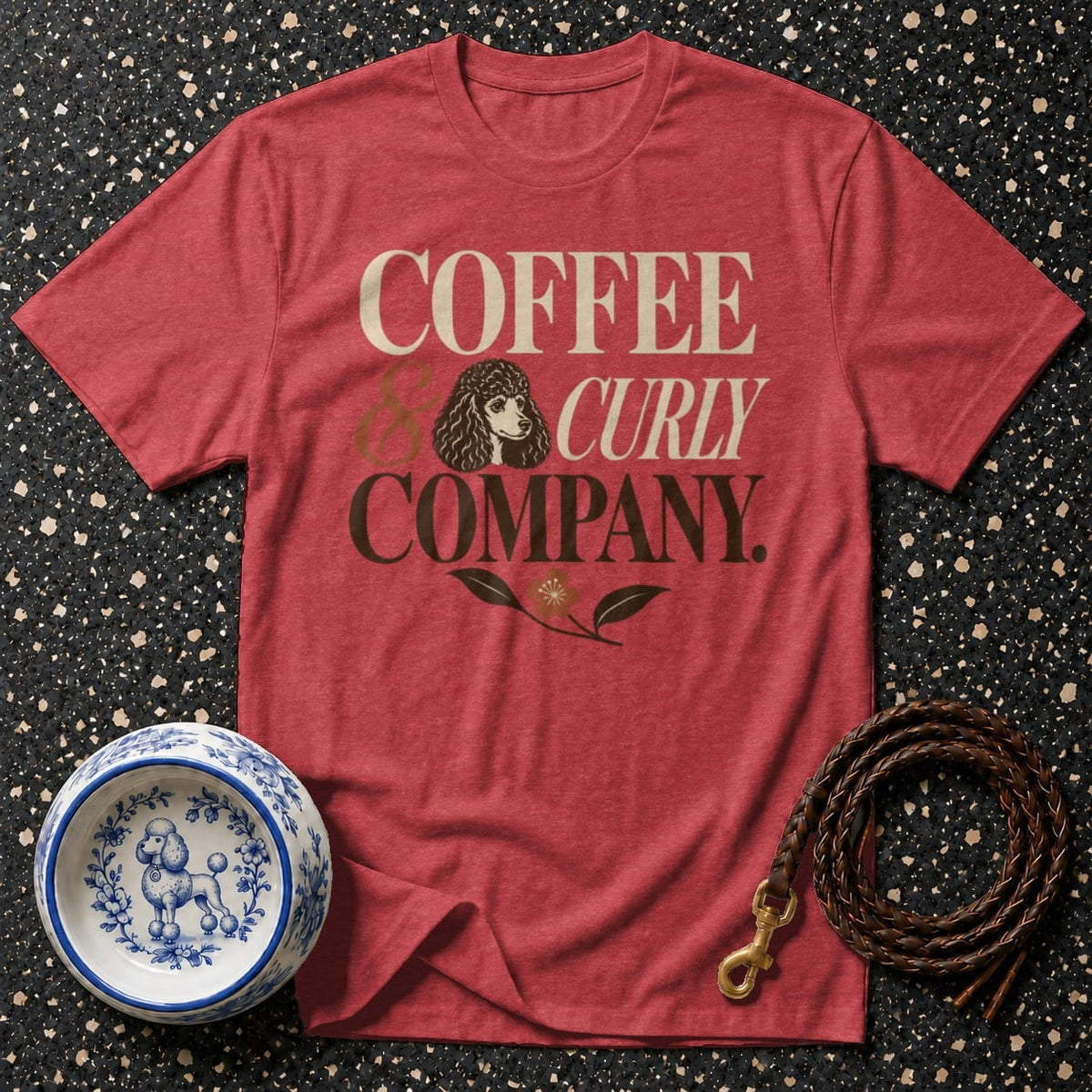 T-shirt Coffee & Curly Company T-Shirt Coffee & Curly T-Shirt | Poodle Lover Gift