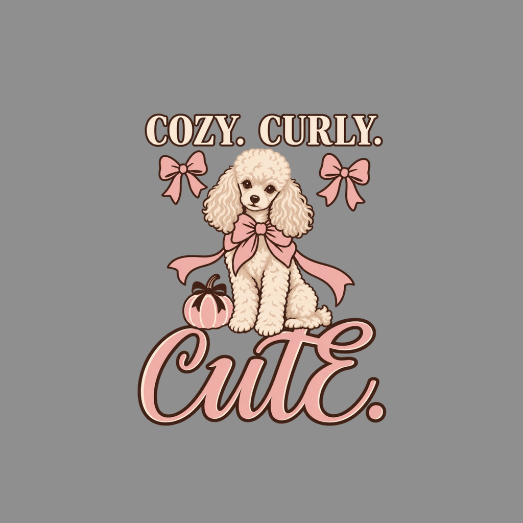 T-shirt Cozy Curly Poodle T-Shirt Cute Poodle T-Shirt | Cozy Curly Canine Apparel