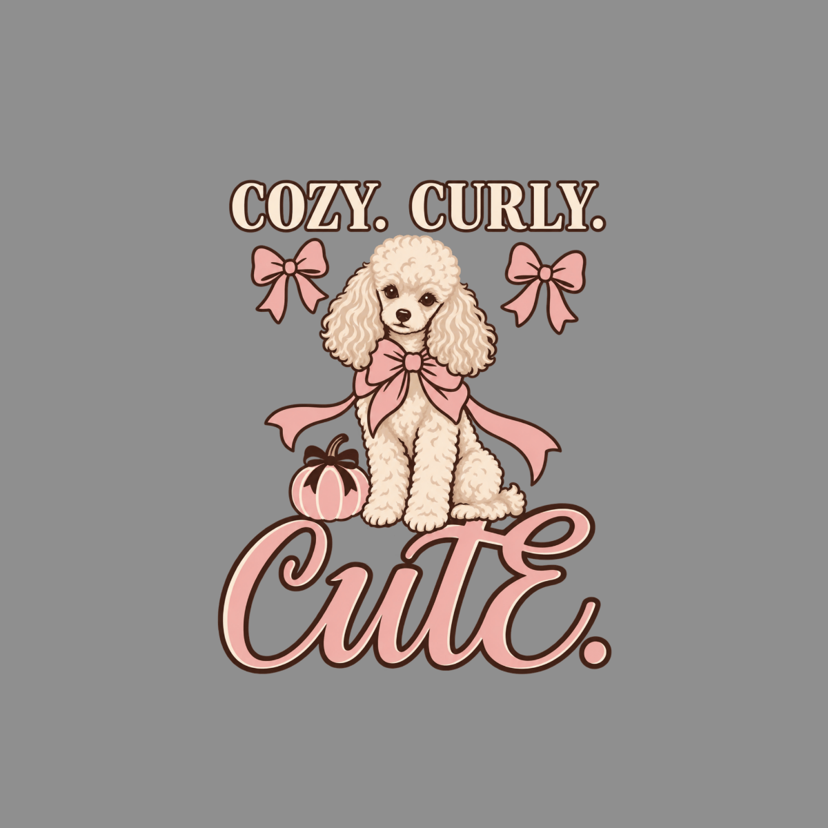 T-shirt Cozy Curly Poodle T-Shirt Cute Poodle T-Shirt | Cozy Curly Canine Apparel