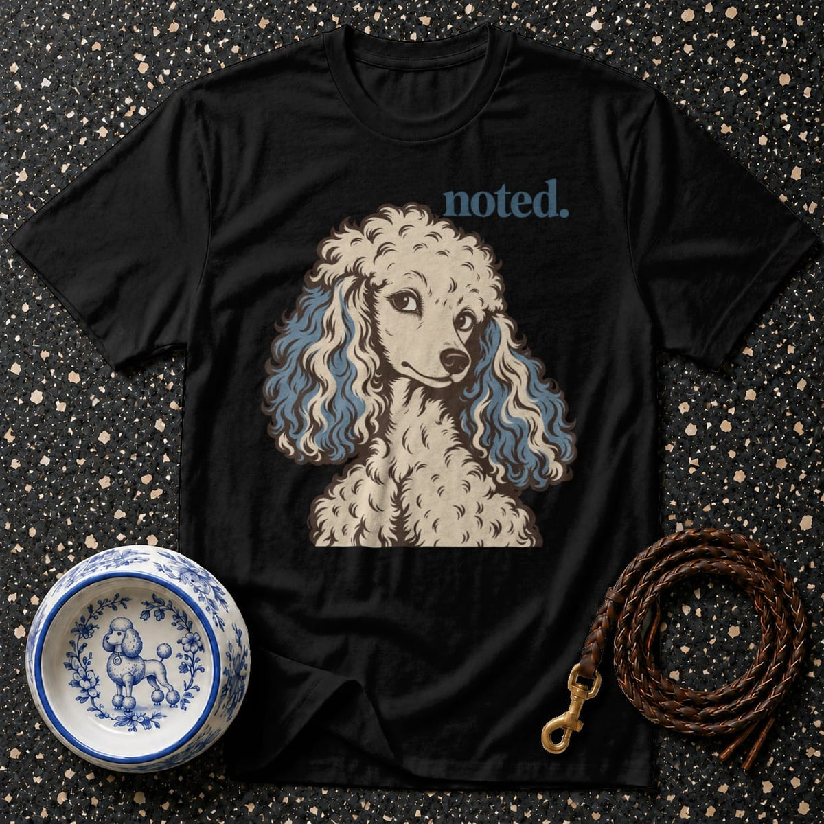 T-shirt Noted Sassy Poodle T-Shirt Noted Poodle Graphic T-Shirt | Vintage Dog Tee