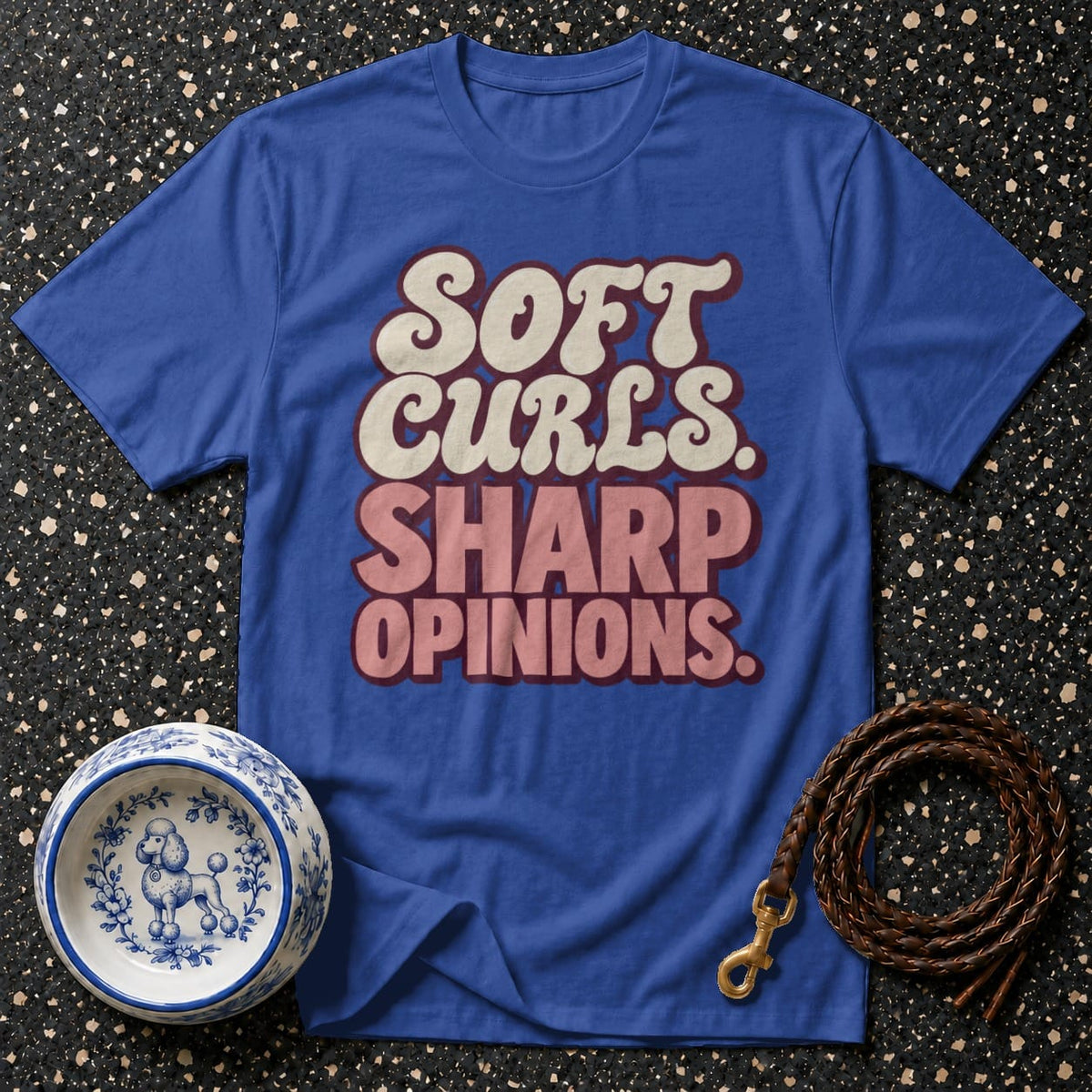 T-shirt Soft Curls Sharp Opinions Retro T-Shirt Soft Curls Sharp Opinions T-Shirt | Poodle Lover Gift