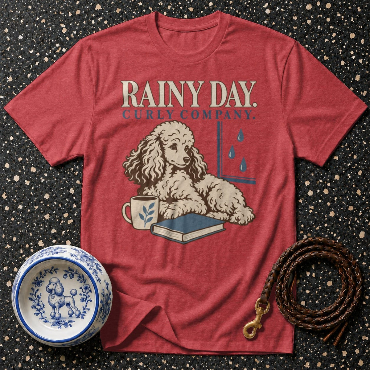 T-shirt Cozy Rainy Day Poodle T-Shirt Rainy Day Poodle T-Shirt | Curly Company