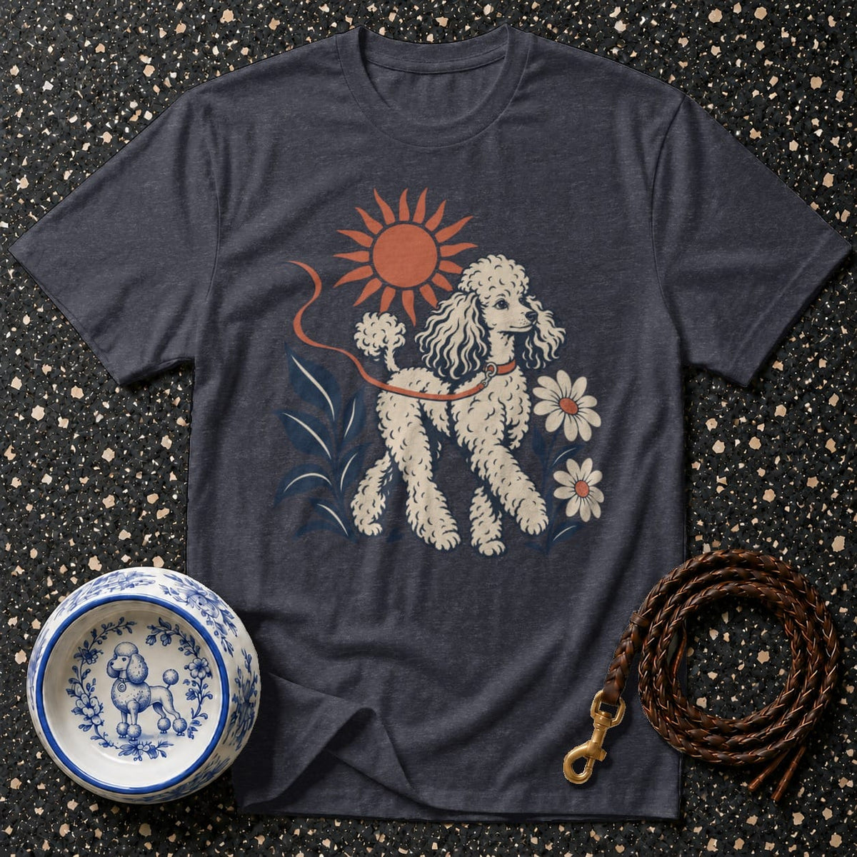T-shirt Vintage Sunshine Poodle T-Shirt Vintage Poodle T-Shirt | Retro Dog Lover Apparel