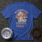 T-shirt Poodle Coffee Weekend T-Shirt Poodle Coffee Repeat T-Shirt | Pet Lover Apparel