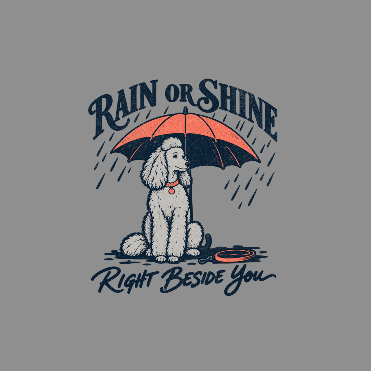 Rain Or Shine Poodle T-Shirt