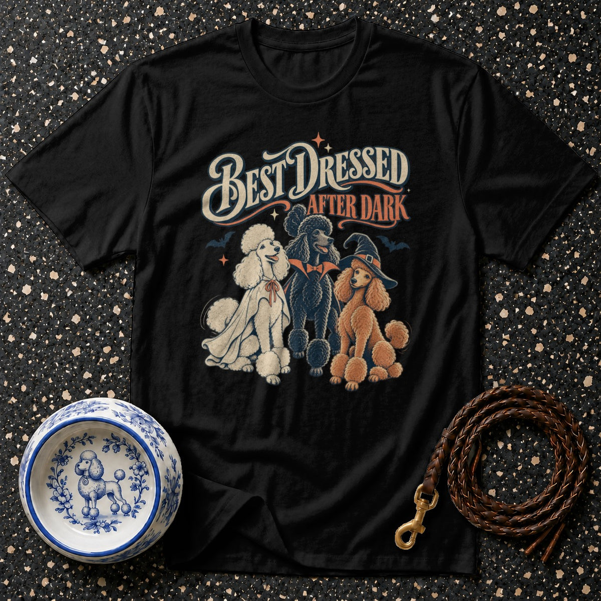 Best Dressed After Dark Poodle T-Shirt