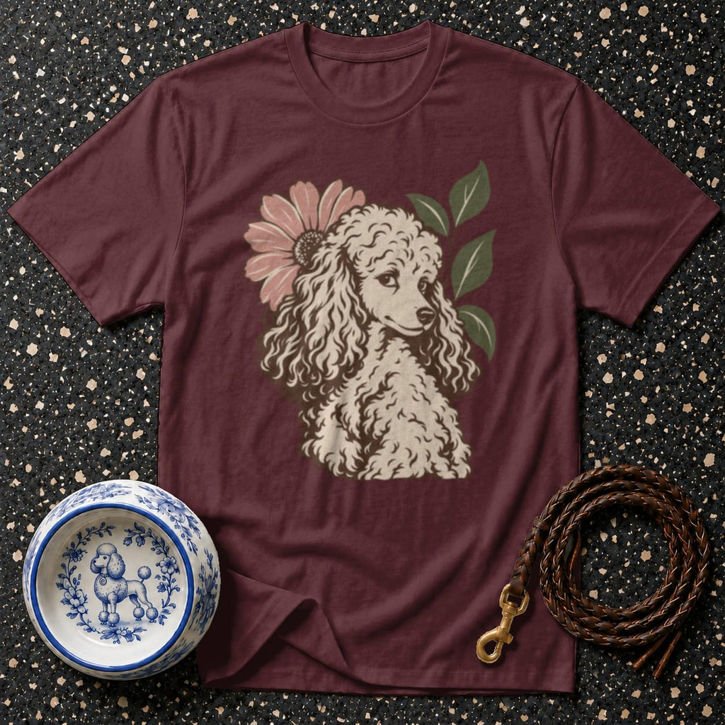T-shirt Vintage Floral Poodle T-Shirt Vintage Poodle T-Shirt | Floral Dog Graphic Tee