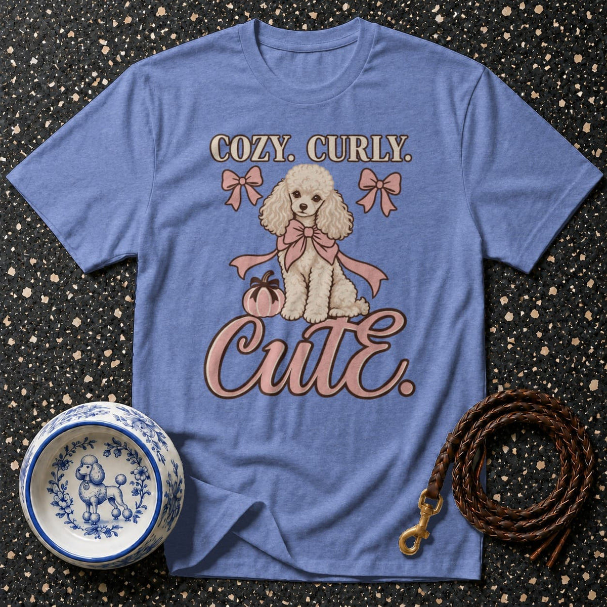 T-shirt Cozy Curly Poodle T-Shirt Cute Poodle T-Shirt | Cozy Curly Canine Apparel