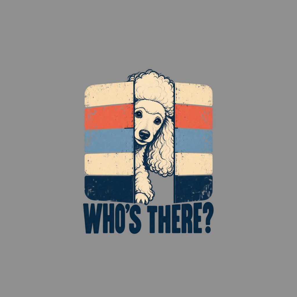 Retro Peeking Poodle T-Shirt