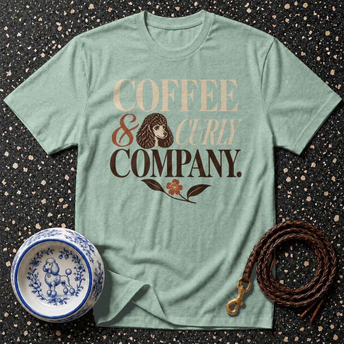 T-shirt Coffee & Curly Company T-Shirt Coffee & Curly T-Shirt | Poodle Lover Gift