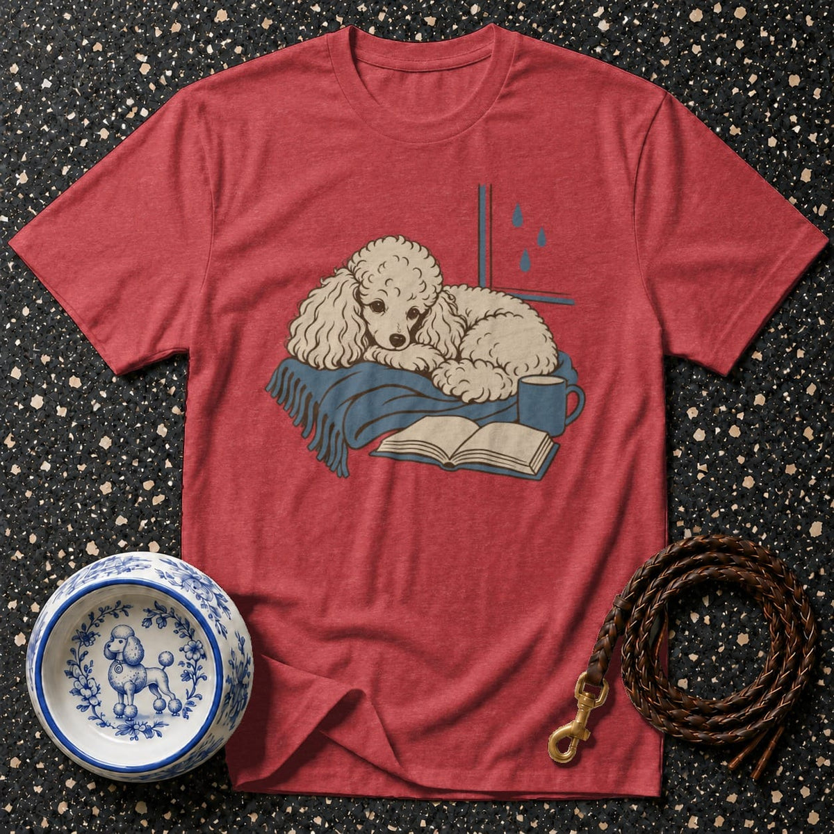 T-shirt Cozy Rainy Day Poodle T-Shirt Cozy Poodle T-Shirt | Cozy Dog Lover Apparel