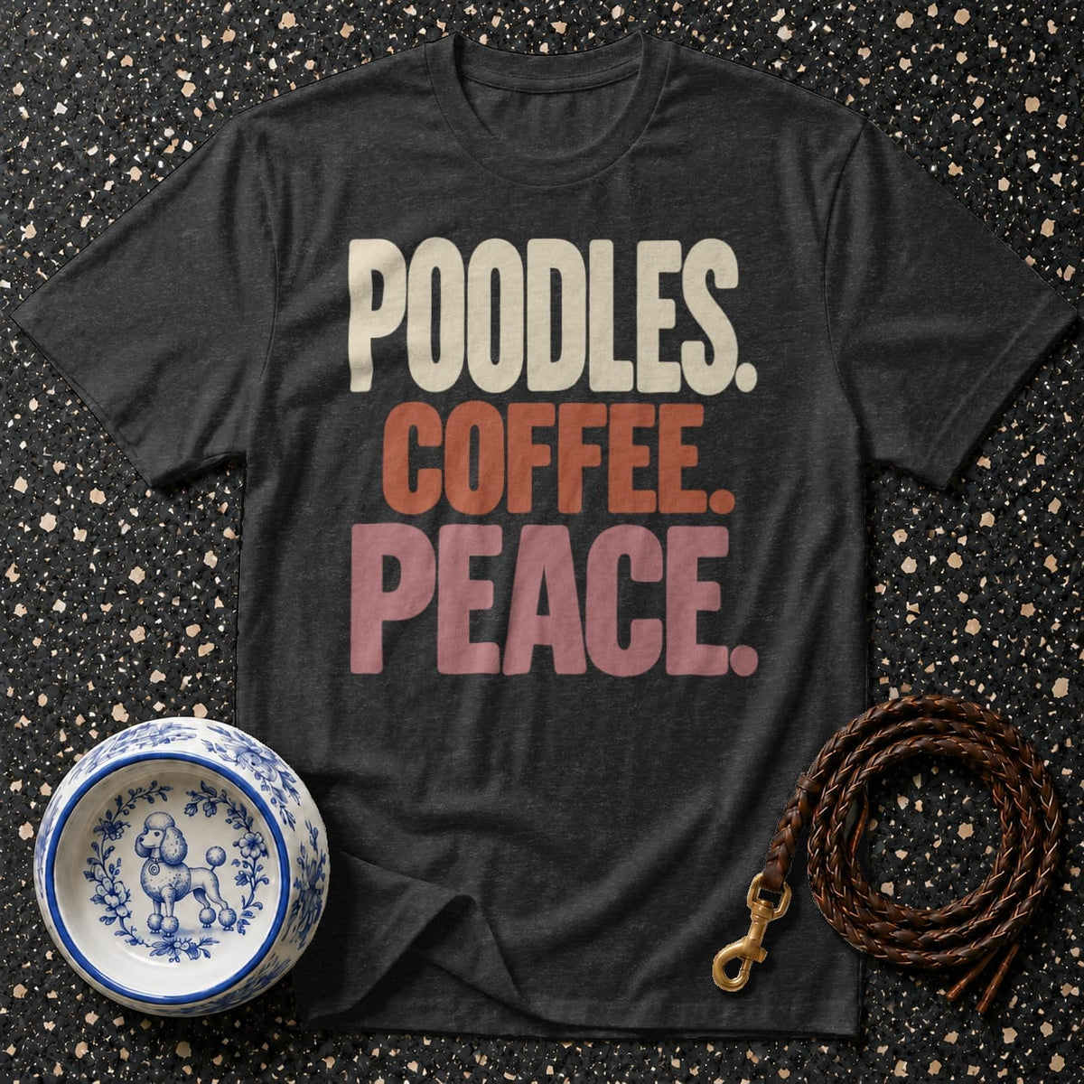 T-shirt Poodles Coffee Peace T-Shirt Poodles Coffee Peace T-Shirt | Premium Dog Lover Apparel